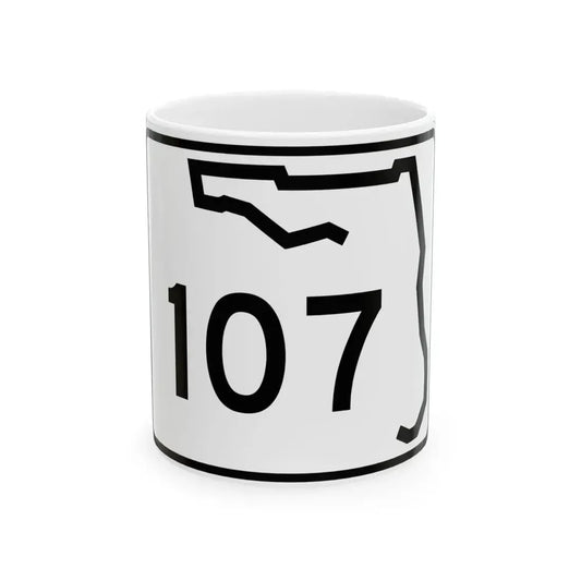 Florida 107 (Florida) (Road Sign) White Coffee Mug 11oz - Go Mug Yourself