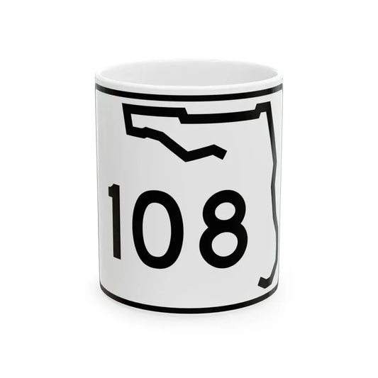 Florida 108 (Florida) (Road Sign) White Coffee Mug 11oz - Go Mug Yourself