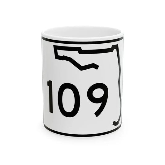 Florida 109 (Florida) (Road Sign) White Coffee Mug 11oz - Go Mug Yourself