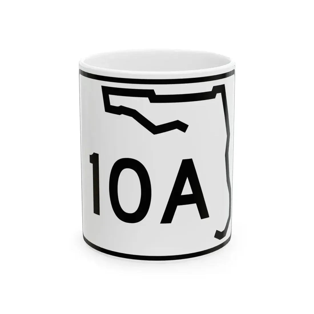 Florida 10A (Florida) (Road Sign) White Coffee Mug 11oz - Go Mug Yourself