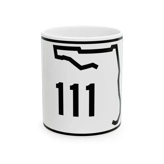 Florida 111 (Florida) (Road Sign) White Coffee Mug 11oz - Go Mug Yourself