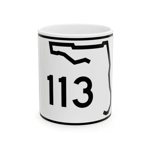 Florida 113 (Florida) (Road Sign) White Coffee Mug 11oz - Go Mug Yourself