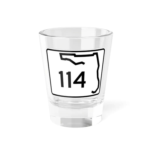 Florida 114 (Florida) (Road Sign) Shot Glass 1.5oz 1.5oz - Go Mug Yourself