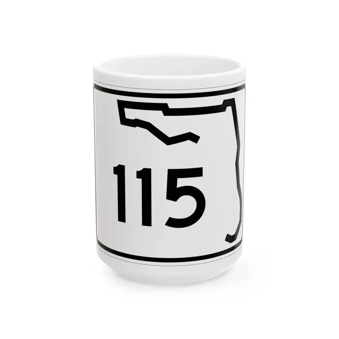 Florida 115 (Florida) (Road Sign) White Coffee Mug 15oz - Go Mug Yourself