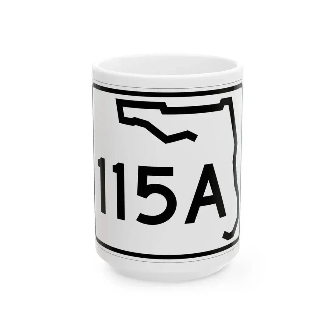 Florida 115A (Florida) (Road Sign) White Coffee Mug 15oz - Go Mug Yourself