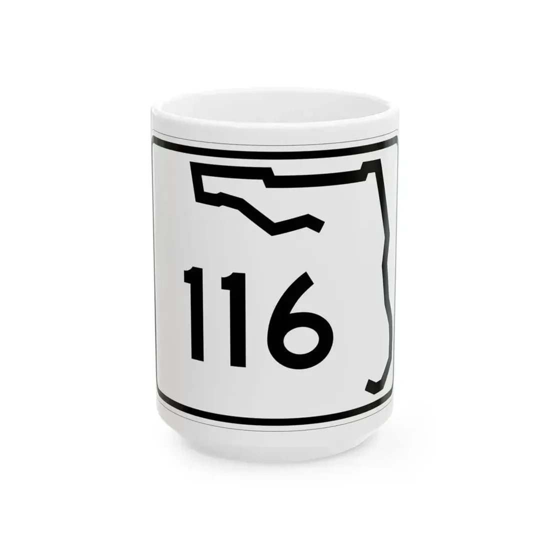 Florida 116 (Florida) (Road Sign) White Coffee Mug 15oz - Go Mug Yourself