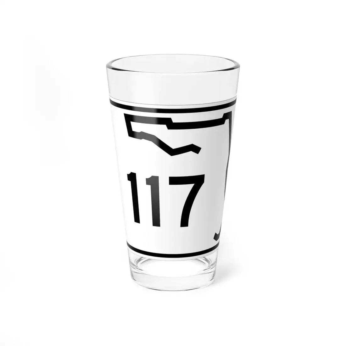 Florida 117 (Florida) (Road Sign) Pint Glss 16oz 16oz - Go Mug Yourself