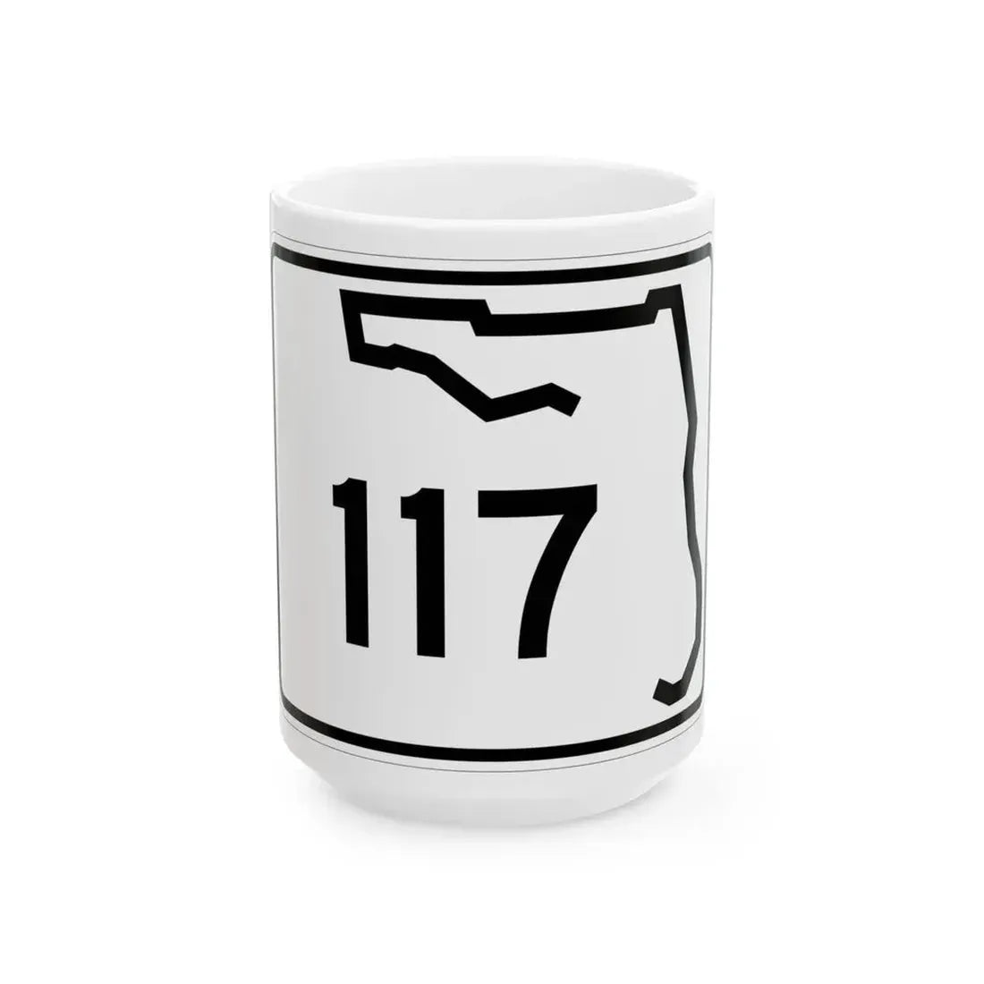 Florida 117 (Florida) (Road Sign) White Coffee Mug 15oz - Go Mug Yourself