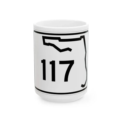 Florida 117 (Florida) (Road Sign) White Coffee Mug 15oz - Go Mug Yourself