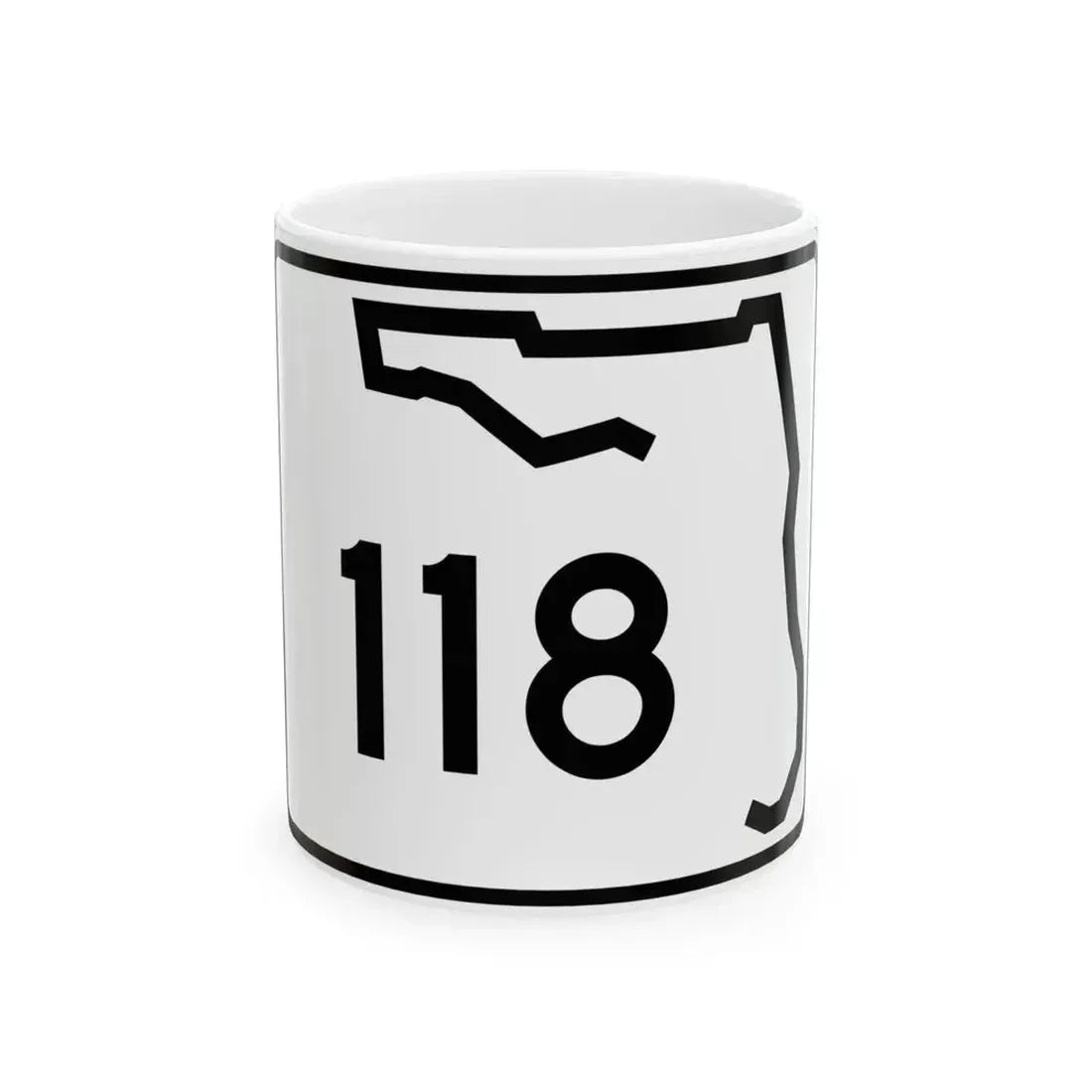 Florida 118 (Florida) (Road Sign) White Coffee Mug 11oz - Go Mug Yourself