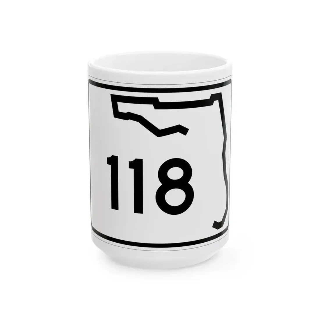 Florida 118 (Florida) (Road Sign) White Coffee Mug 15oz - Go Mug Yourself