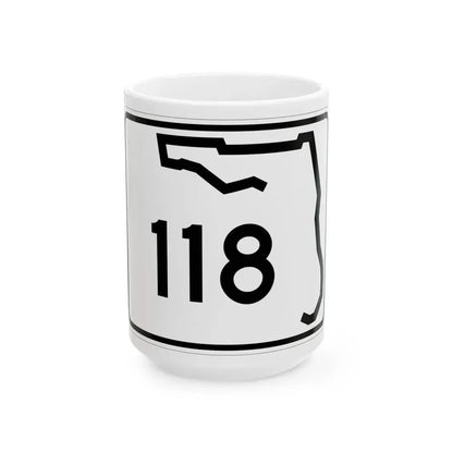 Florida 118 (Florida) (Road Sign) White Coffee Mug 15oz - Go Mug Yourself