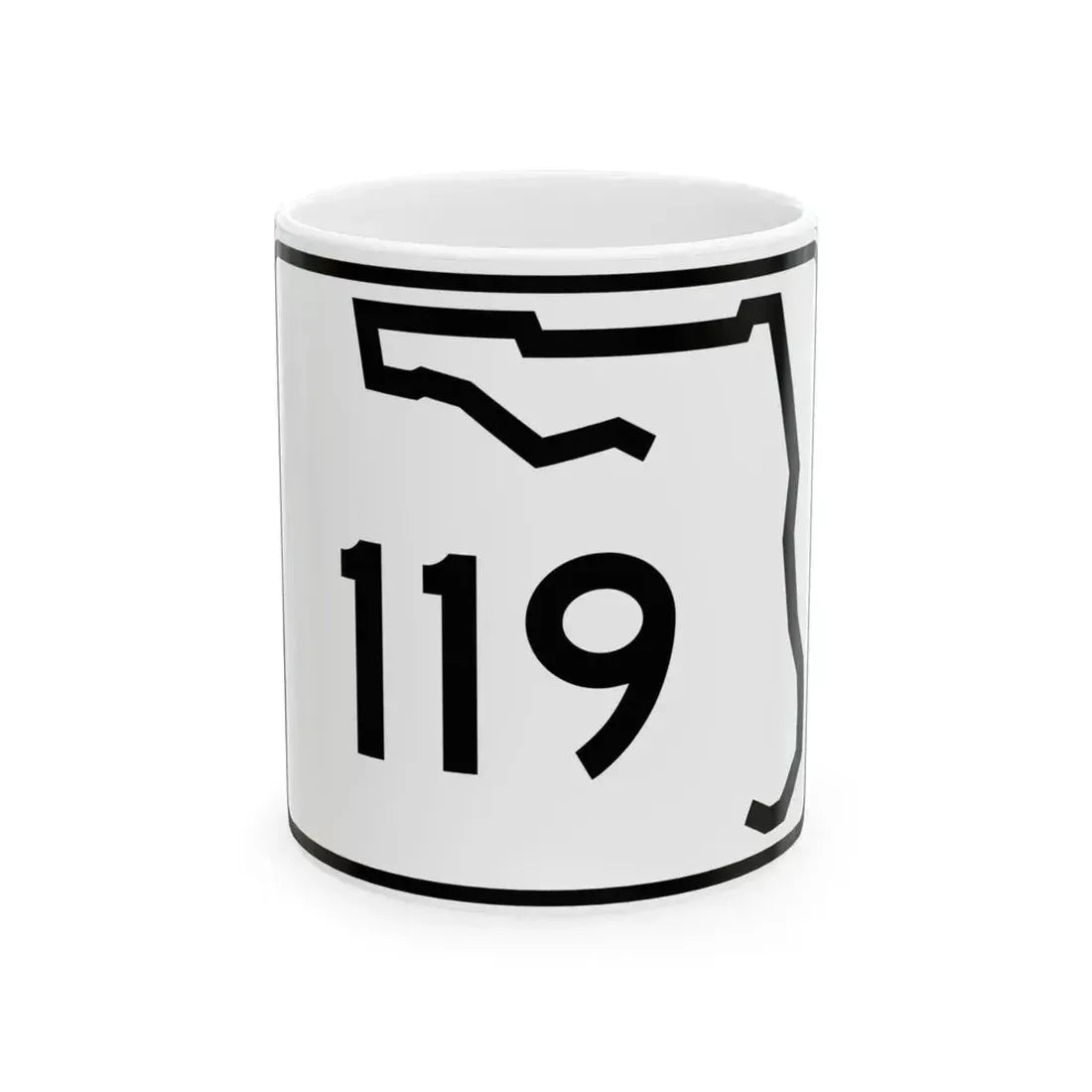Florida 119 (Florida) (Road Sign) White Coffee Mug 11oz - Go Mug Yourself
