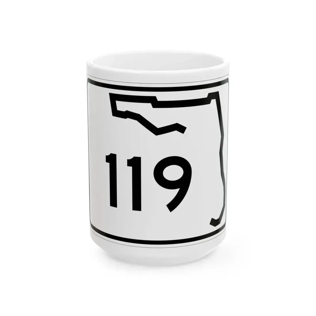 Florida 119 (Florida) (Road Sign) White Coffee Mug 15oz - Go Mug Yourself