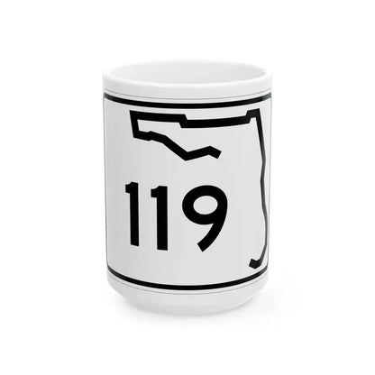 Florida 119 (Florida) (Road Sign) White Coffee Mug 15oz - Go Mug Yourself