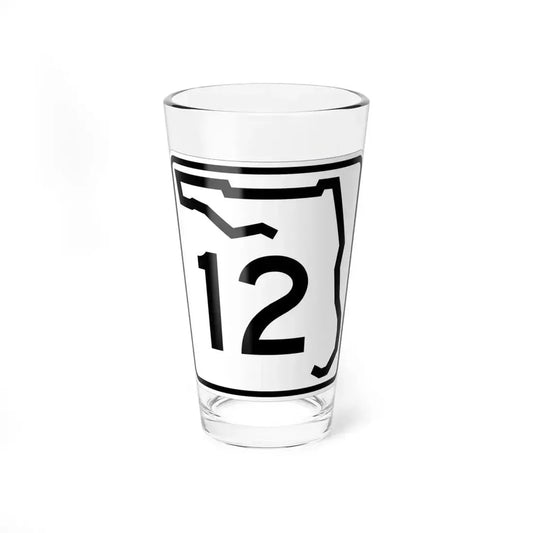 Florida 12 (Florida) (Road Sign) Pint Glass 16oz 16oz - Go Mug Yourself
