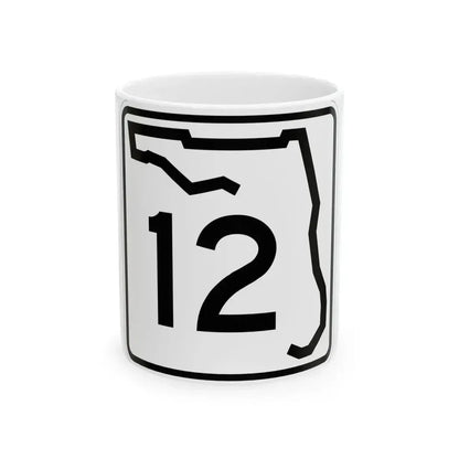 Florida 12 (Florida) (Road Sign) White Coffee Mug 11oz - Go Mug Yourself