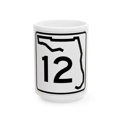 Florida 12 (Florida) (Road Sign) White Coffee Mug 15oz - Go Mug Yourself