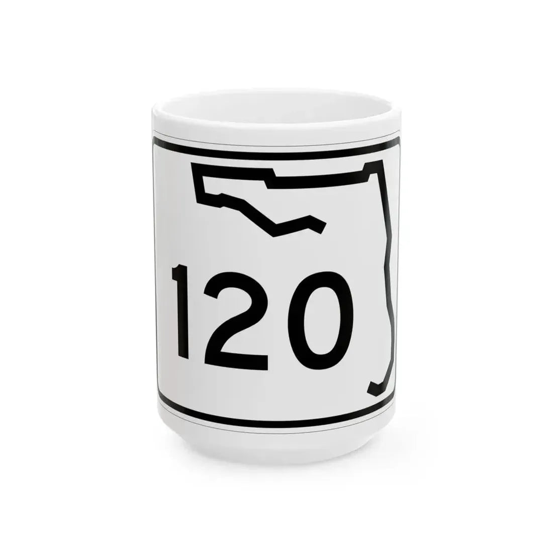 Florida 120 (Florida) (Road Sign) White Coffee Mug 15oz - Go Mug Yourself