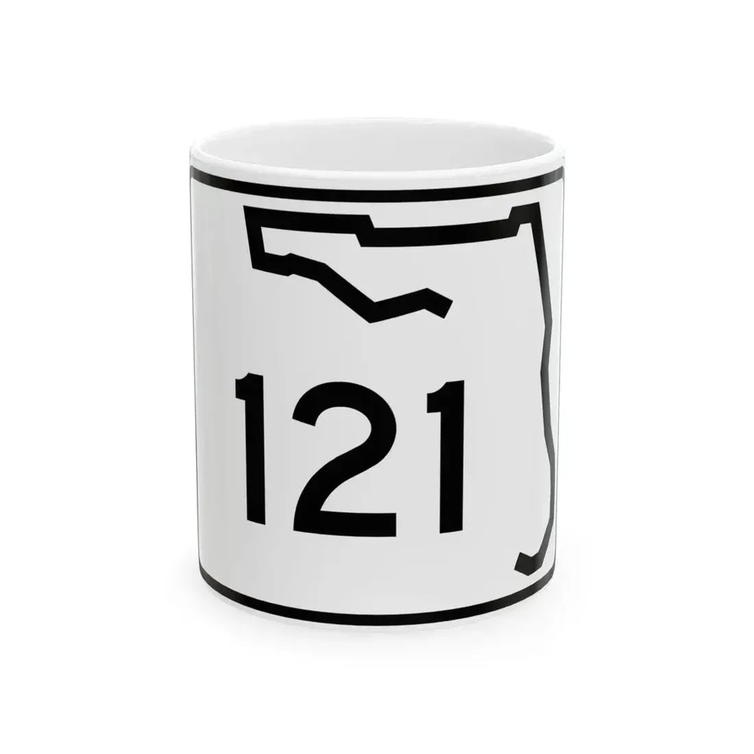 Florida 121 (Florida) (Road Sign) White Coffee Mug 11oz - Go Mug Yourself