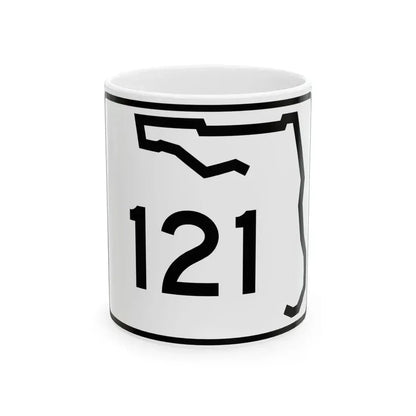 Florida 121 (Florida) (Road Sign) White Coffee Mug 11oz - Go Mug Yourself
