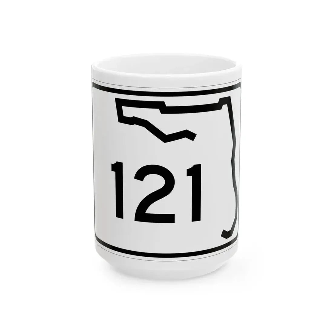 Florida 121 (Florida) (Road Sign) White Coffee Mug 15oz - Go Mug Yourself
