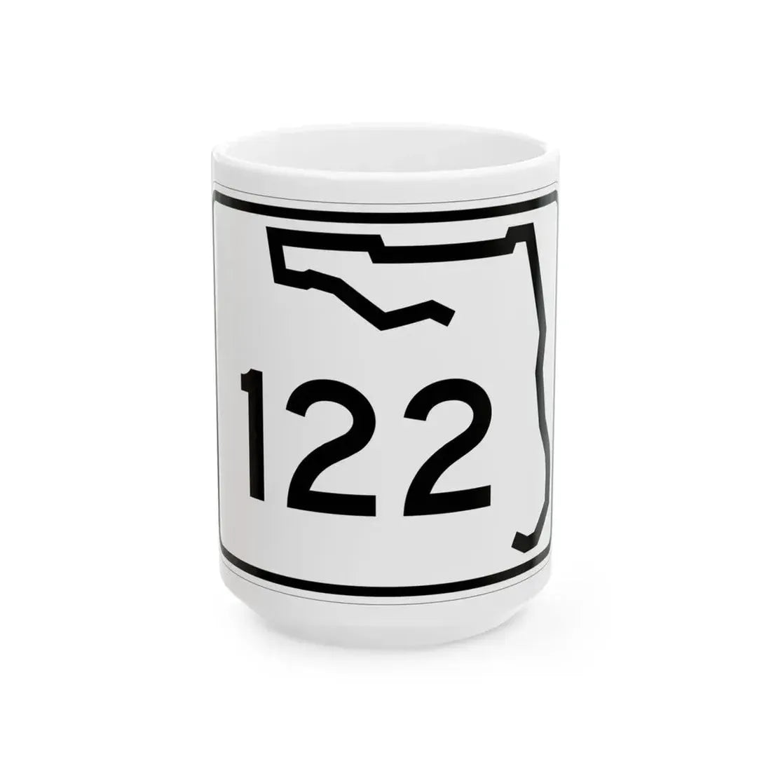 Florida 122 (Florida) (Road Sign) White Coffee Mug 15oz - Go Mug Yourself