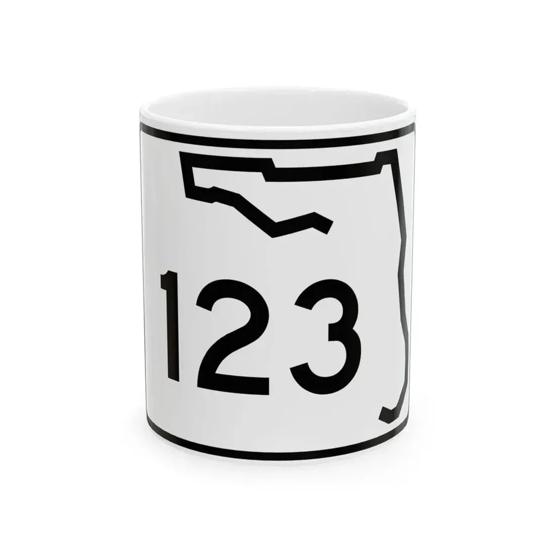 Florida 123 (Florida) (Road Sign) White Coffee Mug 11oz - Go Mug Yourself