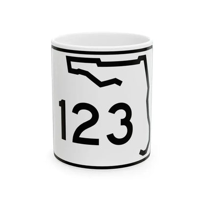 Florida 123 (Florida) (Road Sign) White Coffee Mug 11oz - Go Mug Yourself