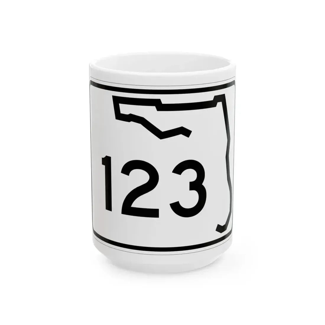 Florida 123 (Florida) (Road Sign) White Coffee Mug 15oz - Go Mug Yourself