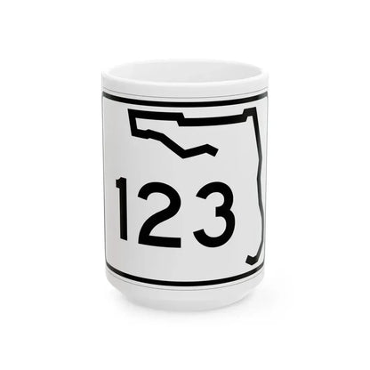 Florida 123 (Florida) (Road Sign) White Coffee Mug 15oz - Go Mug Yourself
