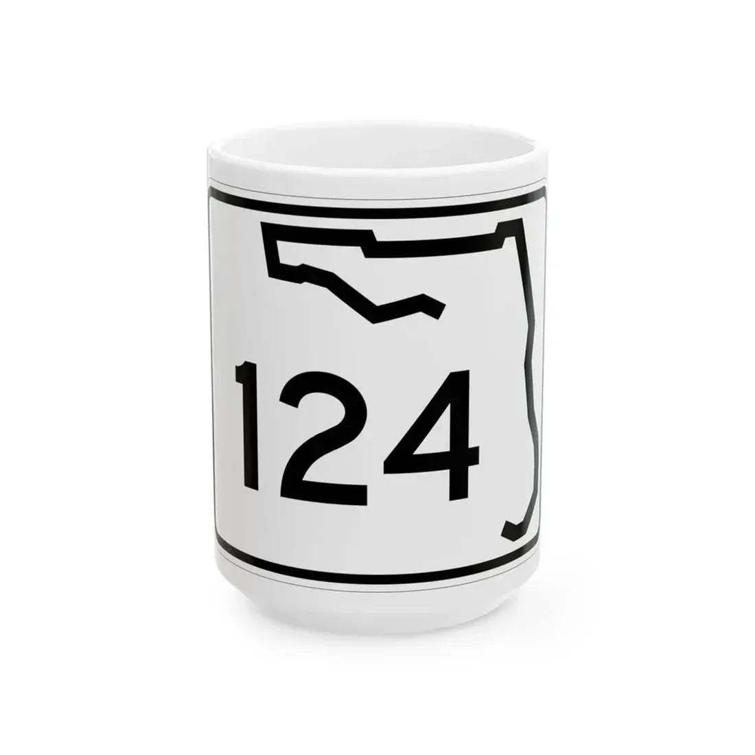 Florida 124 (Florida) (Road Sign) White Coffee Mug 15oz - Go Mug Yourself