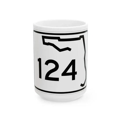 Florida 124 (Florida) (Road Sign) White Coffee Mug 15oz - Go Mug Yourself