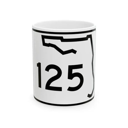 Florida 125 (Florida) (Road Sign) White Coffee Mug 11oz - Go Mug Yourself