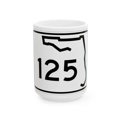 Florida 125 (Florida) (Road Sign) White Coffee Mug 15oz - Go Mug Yourself