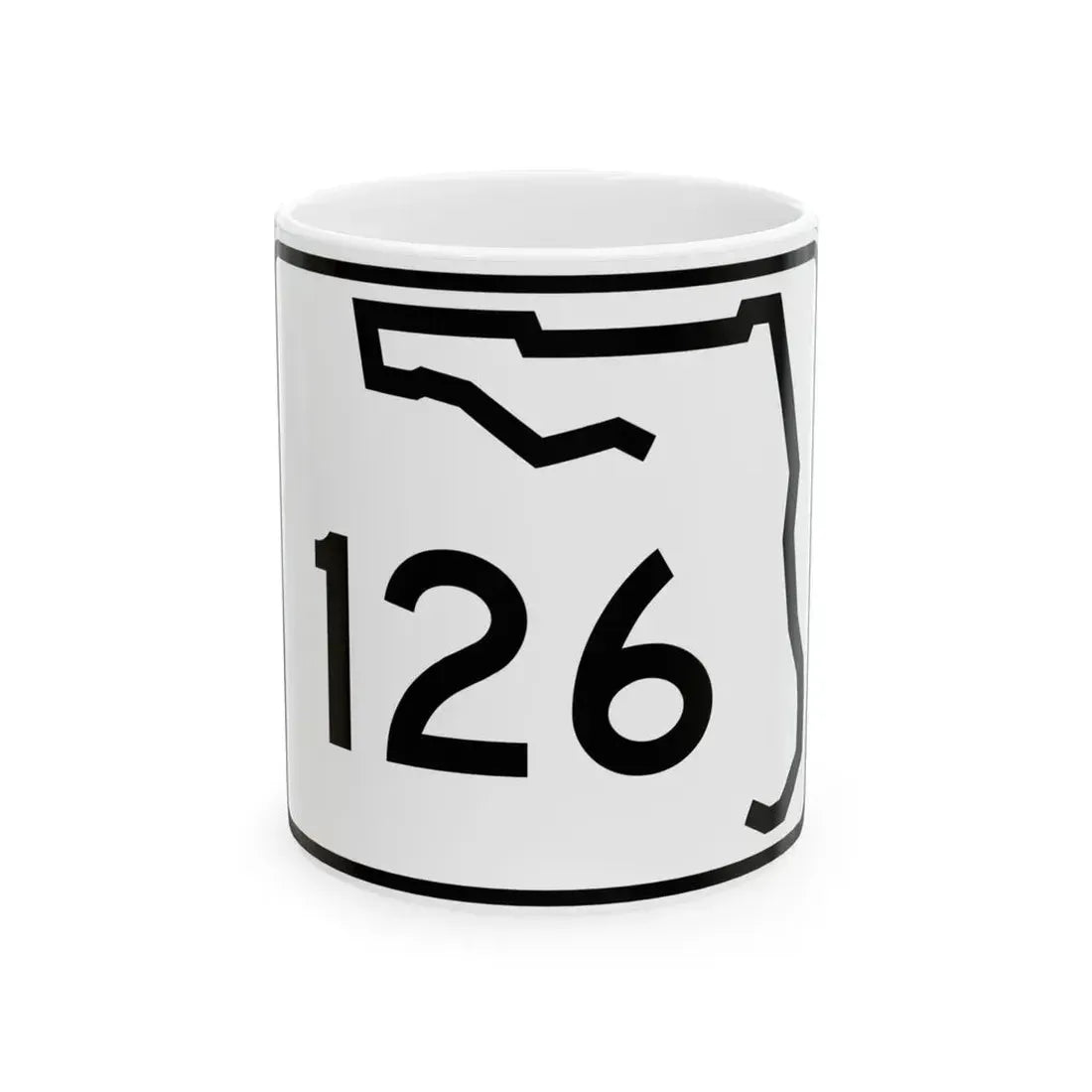Florida 126 (Florida) (Road Sign) White Coffee Mug 11oz - Go Mug Yourself