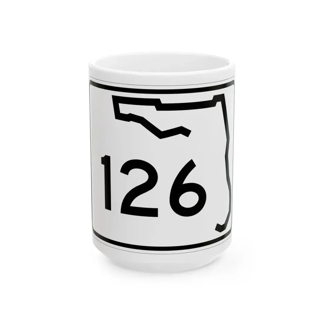 Florida 126 (Florida) (Road Sign) White Coffee Mug 15oz - Go Mug Yourself