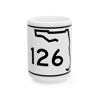 Florida 126 (Florida) (Road Sign) White Coffee Mug 15oz - Go Mug Yourself