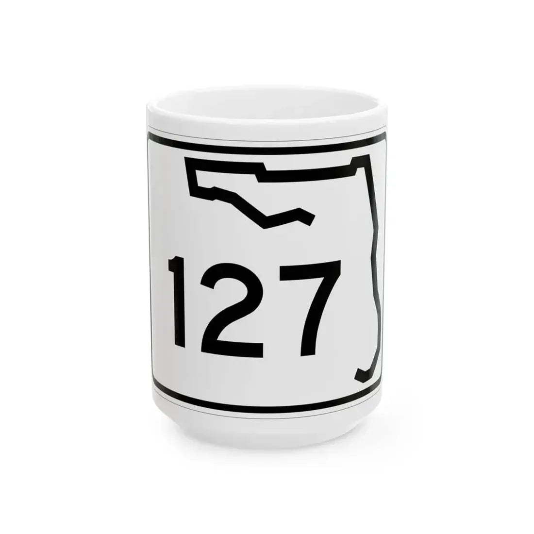 Florida 127 (Florida) (Road Sign) White Coffee Mug 15oz - Go Mug Yourself