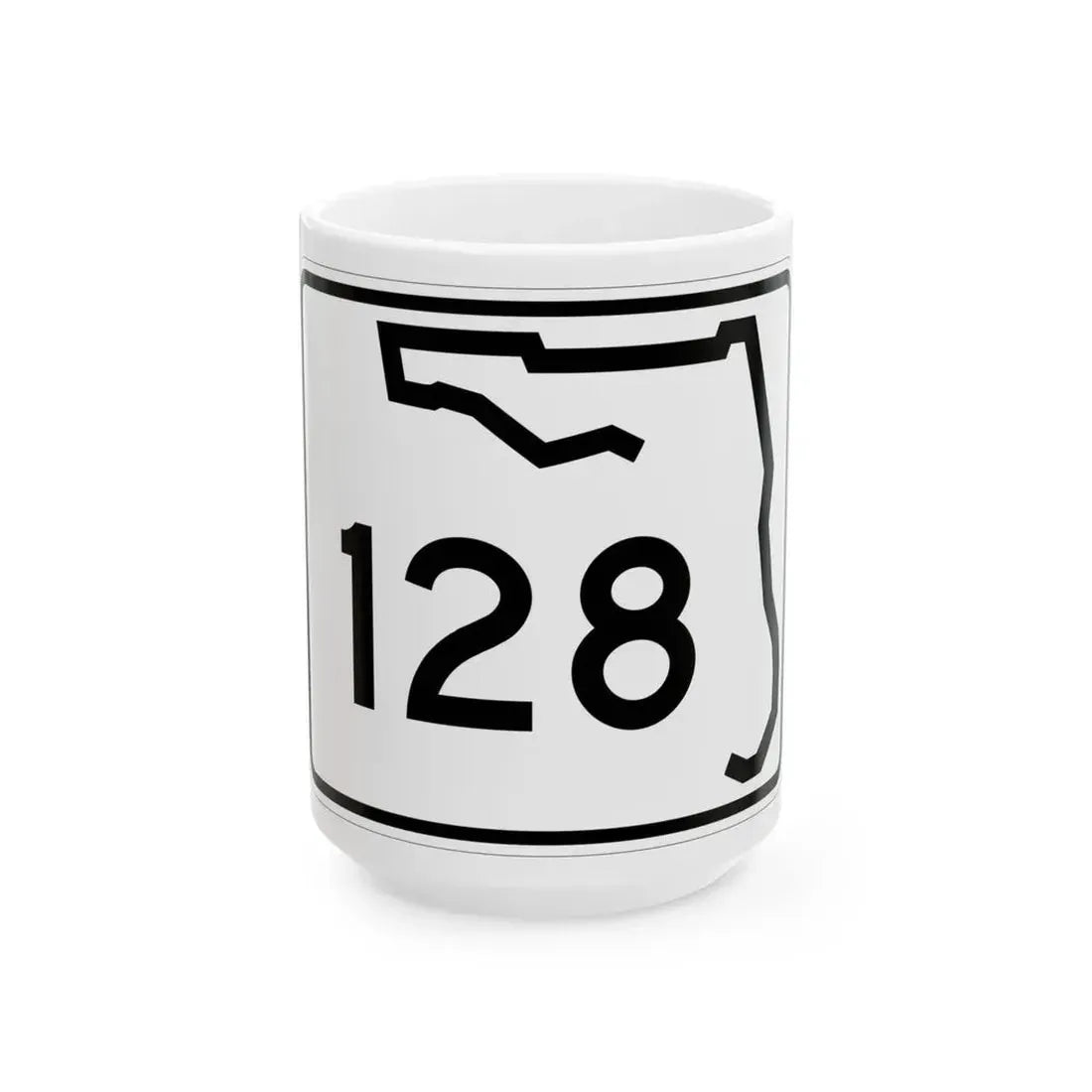 Florida 128 (Florida) (Road Sign) White Coffee Mug 15oz - Go Mug Yourself