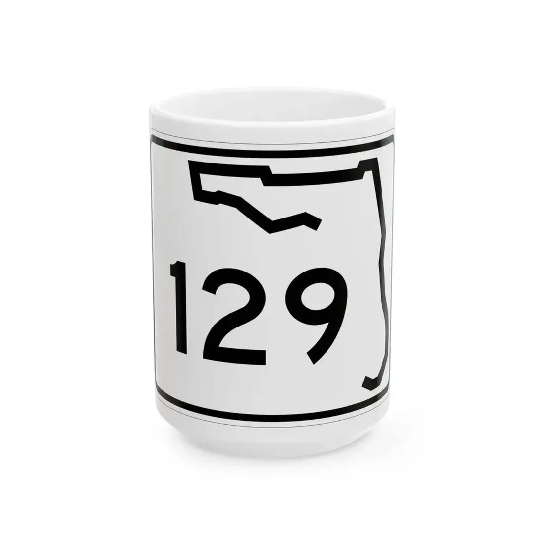 Florida 129 (Florida) (Road Sign) White Coffee Mug 15oz - Go Mug Yourself