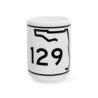 Florida 129 (Florida) (Road Sign) White Coffee Mug 15oz - Go Mug Yourself