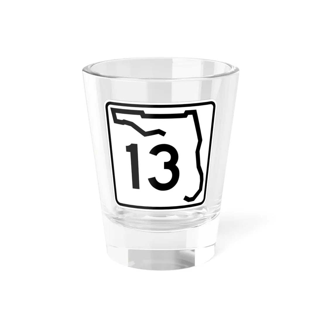 Florida 13 (Florida) (Road Sign) Shot Glass 1.5oz 1.5oz - Go Mug Yourself