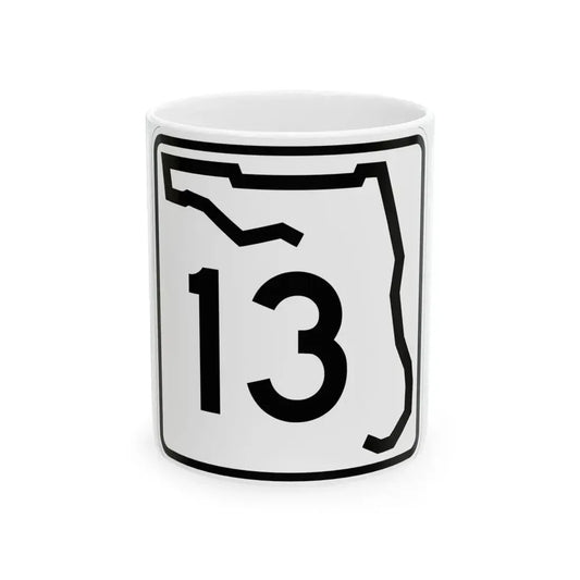 Florida 13 (Florida) (Road Sign) White Coffee Mug 11oz - Go Mug Yourself