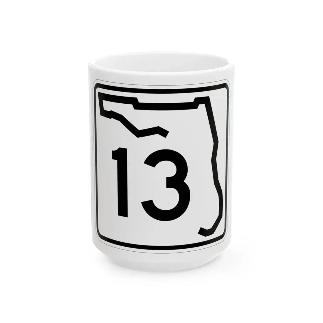 Florida 13 (Florida) (Road Sign) White Coffee Mug 15oz - Go Mug Yourself