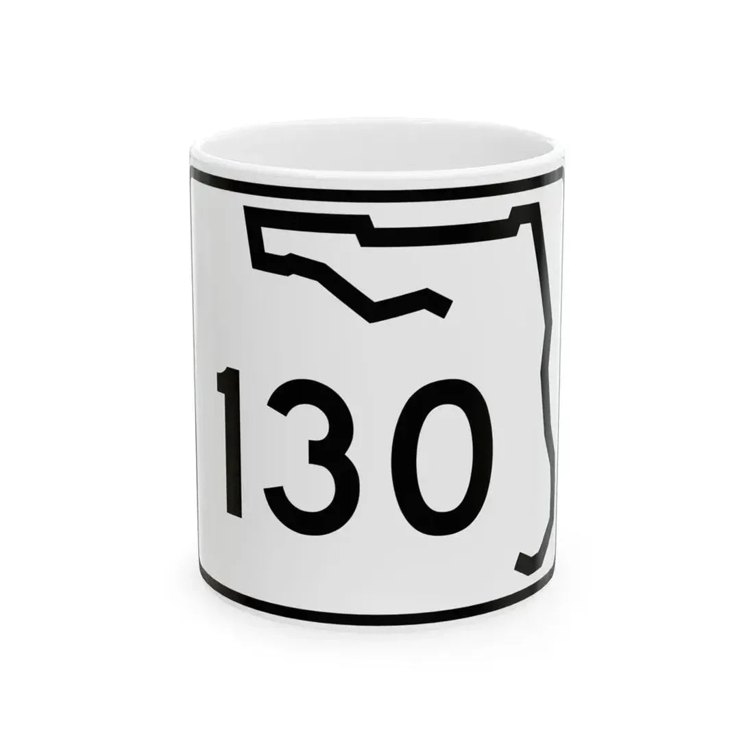 Florida 130 (Florida) (Road Sign) White Coffee Mug 11oz - Go Mug Yourself
