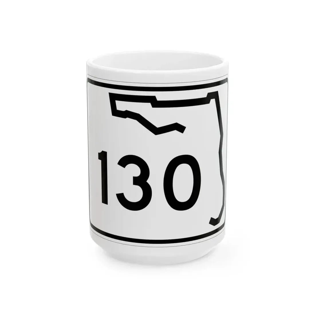 Florida 130 (Florida) (Road Sign) White Coffee Mug 15oz - Go Mug Yourself