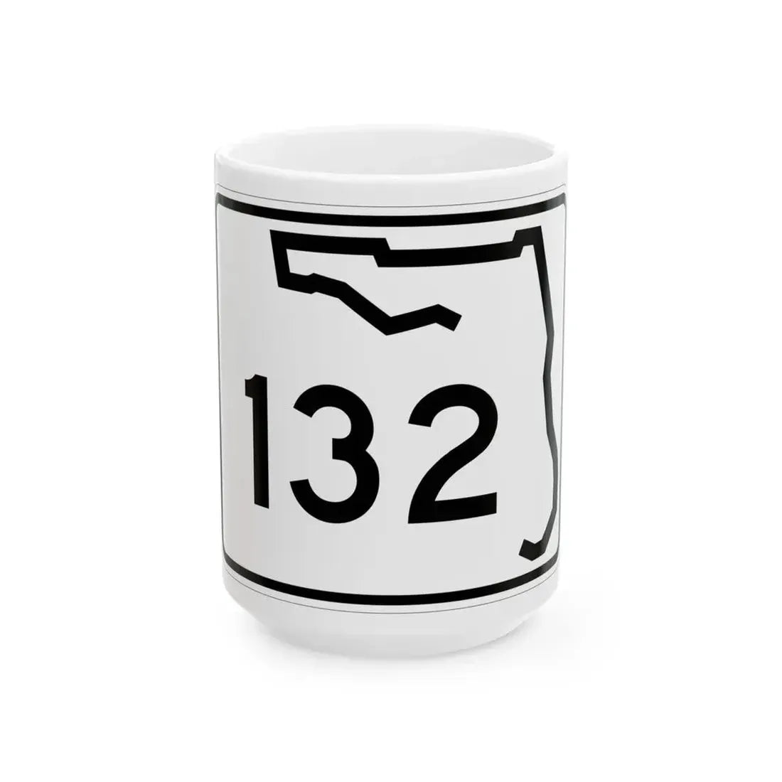 Florida 132 (Florida) (Road Sign) White Coffee Mug 15oz - Go Mug Yourself