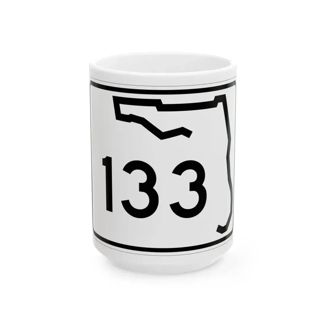 Florida 133 (Florida) (Road Sign) White Coffee Mug 15oz - Go Mug Yourself