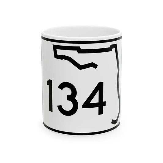 Florida 134 (Florida) (Road Sign) White Coffee Mug 11oz - Go Mug Yourself